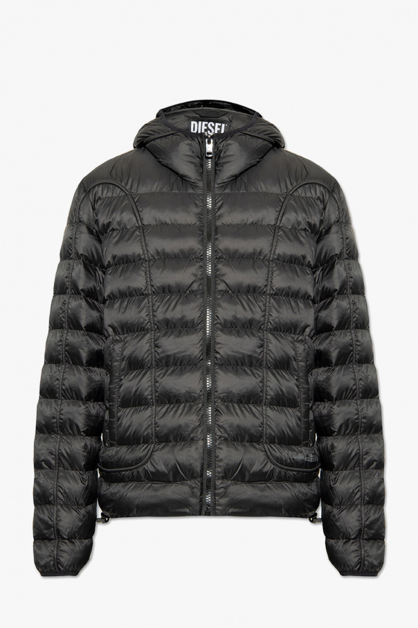 美品 DIESEL W-SCOTT-NW JACKET sizeM BLACK SCOTT - SchaferandweinerShops Japan - 'W - NW' puffer jacket